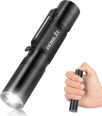 BORUIT RJ13 Rechargeable Tactical Flashlight, Bright 5 Modes EDC with Clip in Kuwait