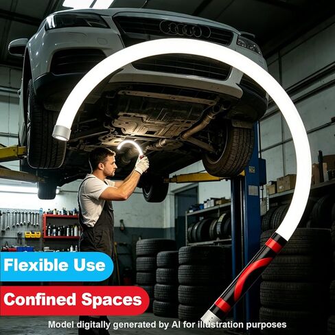 Flexible LED Flashlight Stick, Rechargeable High Lumen Mechanic Inspection Light, 3 Lighting Modes, Automotive Repair Tool for Tight Spaces & Detail Work in Kuwait