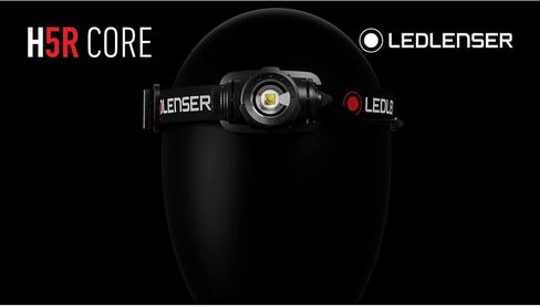 Ledlenser, H5R Core Rechargeable Headlamp, 500 lumens, Advanced Focus System, Constant Light Output, Dimmable, Magnetic Charge System, Dustproof, Waterproof, Connecting System in Kuwait