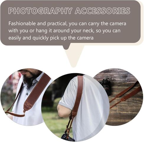 Quick Release Camera Shoulder Strap Leather Brown for Travel Photographers in Kuwait