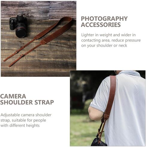 Quick Release Camera Shoulder Strap Leather Brown for Travel Photographers in Kuwait