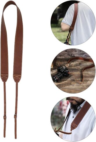 Quick Release Camera Shoulder Strap Leather Brown for Travel Photographers in Kuwait