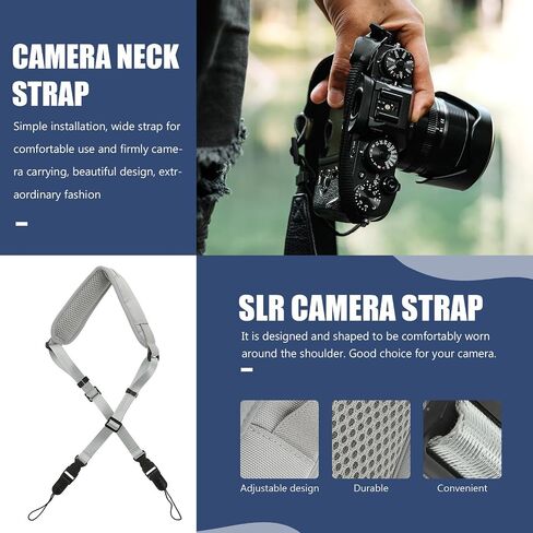Gadpiparty Adjustable Camera Shoulder Sling Strap for DSLR Compact Cameras in Kuwait