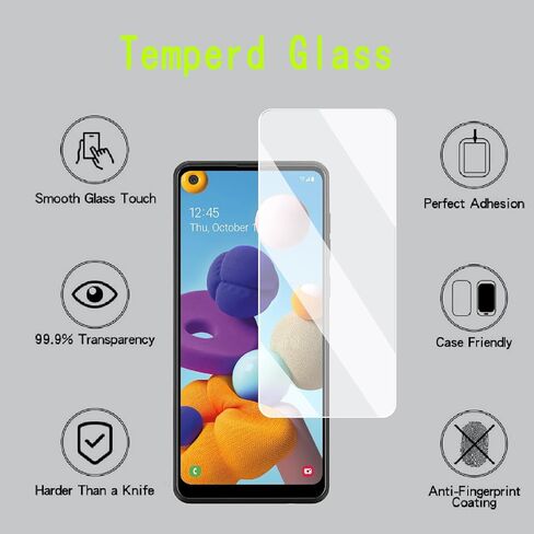 [4 Pack] Tempered Glass Screen Protector for Samsung Galaxy A21 in Kuwait