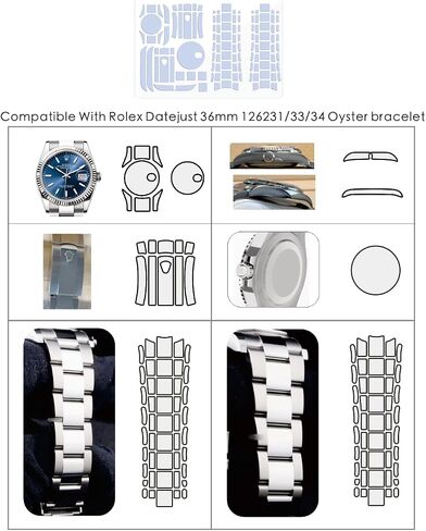 2Pack Protective Film for Rolex Datejust 36mm 126231 126233 126234 Oyster in Kuwait