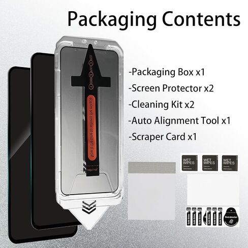 2 Pack for Samsung Galaxy A37 Privacy Screen Protector,Automatic Alignment in Kuwait