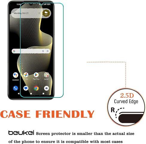 (3 Pack) Designed for Cricket Outlast 5G and AT&T Motivate Pro 5G Screen Protector Tempered Glass, Anti Scratch, Bubble Free, 9H Hardness in Kuwait
