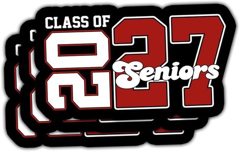 3 Pcs Class of 2027 Stickers, Class of 2027 Decorations, Graduation 2027, 2027 Senior- Stickers for Laptop Water Bottle Phone Car Window Helmet in Kuwait