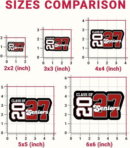 3 Pcs Class of 2027 Stickers, Class of 2027 Decorations, Graduation 2027, 2027 Senior- Stickers for Laptop Water Bottle Phone Car Window Helmet in Kuwait