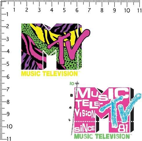 MTV Logo 6ct Vinyl L Deluxe Sticker Variety, Tablet, Indoor & Outdoor Use in Kuwait