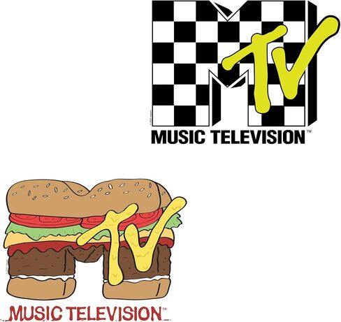 MTV Logo 6ct Vinyl L Deluxe Sticker Variety, Tablet, Indoor & Outdoor Use in Kuwait