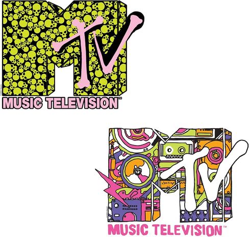 MTV Logo 6ct Vinyl L Deluxe Sticker Variety, Tablet, Indoor & Outdoor Use in Kuwait