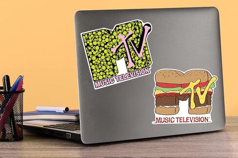 MTV Logo 6ct Vinyl L Deluxe Sticker Variety, Tablet, Indoor & Outdoor Use in Kuwait