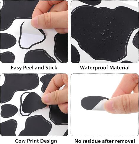 104 Pcs Cow Stickers, Waterproof Cow Print Peel and Stick in Kuwait