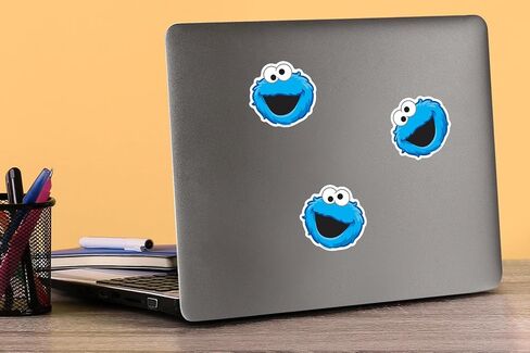 Sesame Street Cookie Monster Face Stacked 50 Sticker Pack – Waterproof in Kuwait