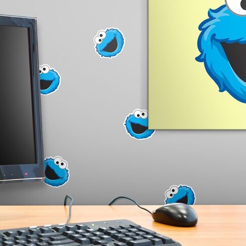 Sesame Street Cookie Monster Face Stacked 50 Sticker Pack – Waterproof in Kuwait