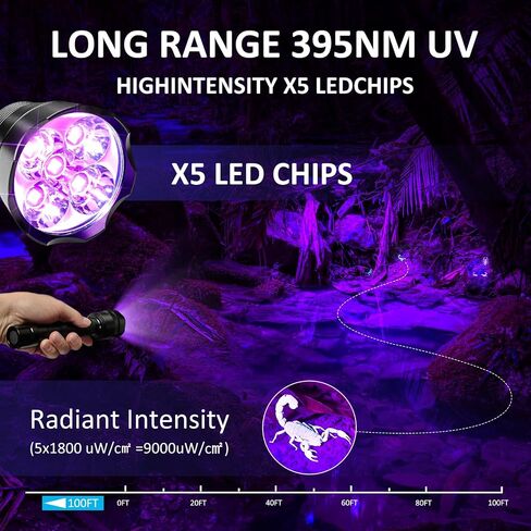 SAOPRKLER-UV5 385-395nm Black Light UV Flashlight in Kuwait