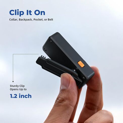 Rechargeable EDC Flashlight with 4 Lighting Modes, 600 Lumens Running Light for Runners, Clip On Flashlight, Pocket Flashlight for Running, Walking, Outdoor Activities and Emergency in Kuwait