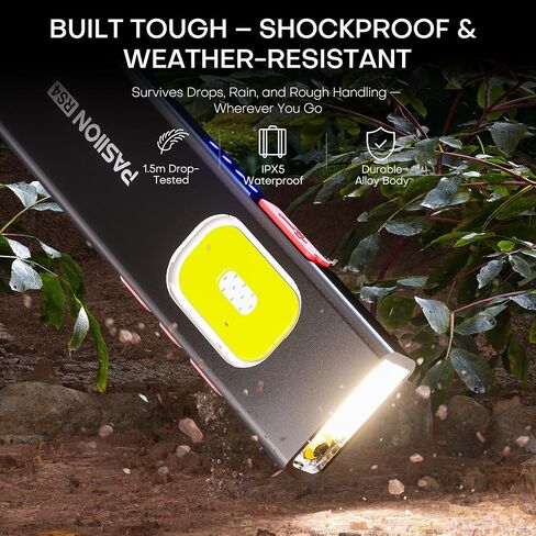 Flat EDC Flashlight, Rechargeable Pocket LED Light with Lock Function, USB-C, Magnetic Base & Dual Clip, Compact Multi-Functional Design for Everyday Carry in Kuwait