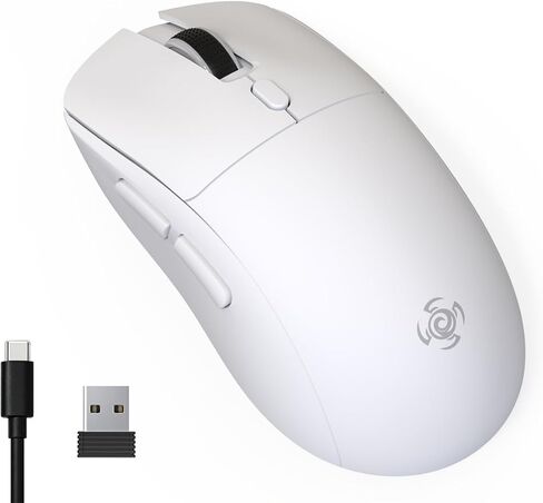 Wireless Gaming Mouse, 2.4G/USB-C/BT Wireless Mouse with 800mAh Battery, Adjustable 24,000 DPI & 1000 Polling Rate, PAW3311 Sensor, RGB Lighting, Programmable Buttons, for Win/Mac in Kuwait