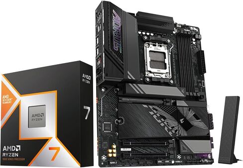 Micro Center 3-in-1 Combo: AMD Ryzen 7 9800X3D CPU Processor + GIGABYTE X870E AORUS Elite WIFI7 AM5 Motherboard + KLEVV Bolt V DDR5 32GB (2x16GB) 6000MHz CL30 Ram Memory in Kuwait