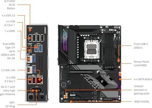 Micro Center 3-in-1 Combo: AMD Ryzen 7 9800X3D CPU Processor + GIGABYTE X870E AORUS Elite WIFI7 AM5 Motherboard + KLEVV Bolt V DDR5 32GB (2x16GB) 6000MHz CL30 Ram Memory in Kuwait