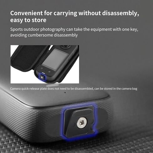 Quick Release Plate Mount Adapter,Easy Setup with 1/4" Screw Tripod Mount Adapter for Go Pro/DJI/Insta360/Sony ZV-1F/Canon G7X Mark III for Tripod/Monopod/Slider (MR63015) in Kuwait