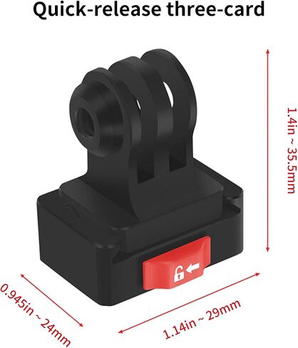 Quick Release Plate Mount Adapter,Easy Setup with 1/4" Screw Tripod Mount Adapter for Go Pro/DJI/Insta360/Sony ZV-1F/Canon G7X Mark III for Tripod/Monopod/Slider (MR63015) in Kuwait