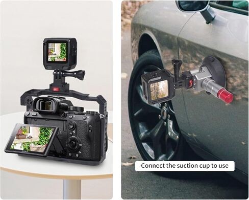 Quick Release Plate Mount Adapter,Easy Setup with 1/4" Screw Tripod Mount Adapter for Go Pro/DJI/Insta360/Sony ZV-1F/Canon G7X Mark III for Tripod/Monopod/Slider (MR63015) in Kuwait