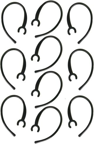 10-Pack Replacement Clamp Bluetooth Ear Hook Loop Clip Replacement - Set of 5 Small Clamps + 5 Pack Large Clamps Shape Clear Hook for Samsung, Motorola, LG & Other Bluetooth Headsets (Black) in Kuwait