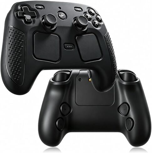 Protective Skin for 2026 Steam Controller 2, Soft Silicone Cover Case, Anti-Slip Shockproof Black Shell for Full Protection, Steam Controller Accessories in Saudi Arabia