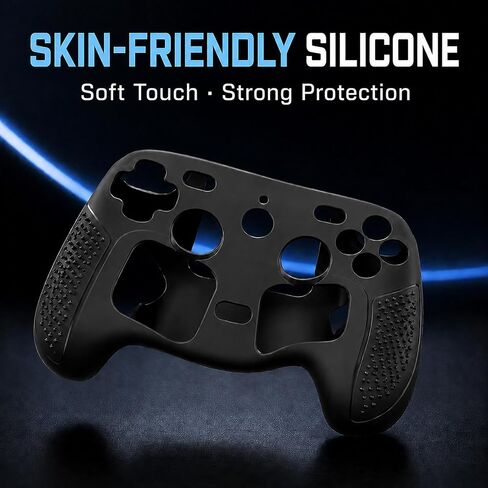 Protective Skin for 2026 Steam Controller 2, Soft Silicone Cover Case, Anti-Slip Shockproof Black Shell for Full Protection, Steam Controller Accessories in Saudi Arabia