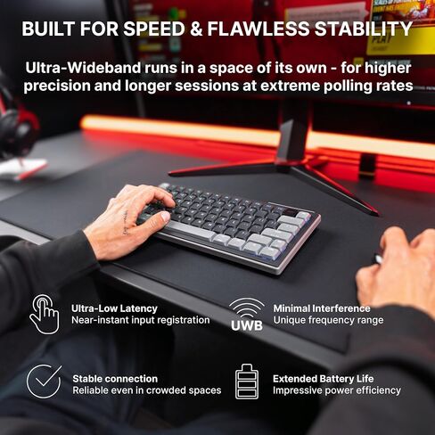 K63W Pro Compact Ultra-Wideband, Wireless 70% Gaming Keyboard in Kuwait