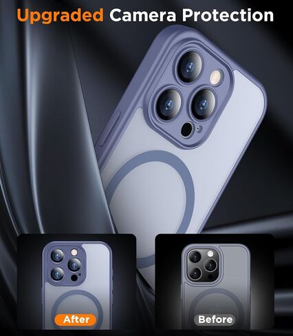 SPIDERCASE for iPhone 15 Pro Case, Magnetic Translucent Matte Case with 2PCS Tempered Glass Screen Protector Slim Phone Case for iPhone 15 Pro 6.1'', Lavender Gray in Saudi Arabia
