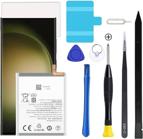 Galaxy S23 Ultra Battery,Upgraded New Battery Replacement for Samsung Galaxy S23 Ultra SM-S918U SM-S918U1 SM-S918B with Replacement Tool Kits in Saudi Arabia