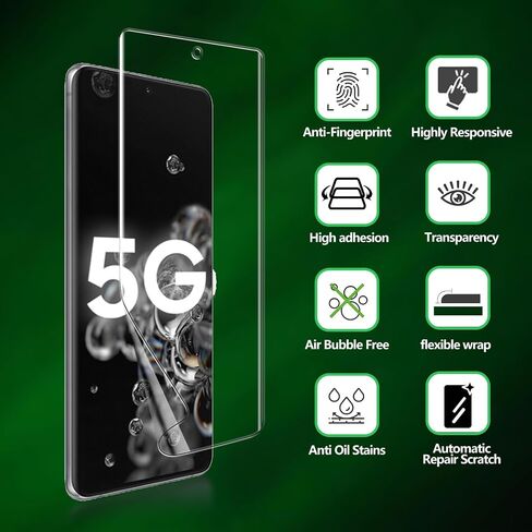3 Pack Designed for Samsung Galaxy S20 Ultra 5G / SM-G988B G988U Screen Protector, Case Friendly, Bubble Free, High Definition Clear ShieldEasy Installation (TPU) in Saudi Arabia