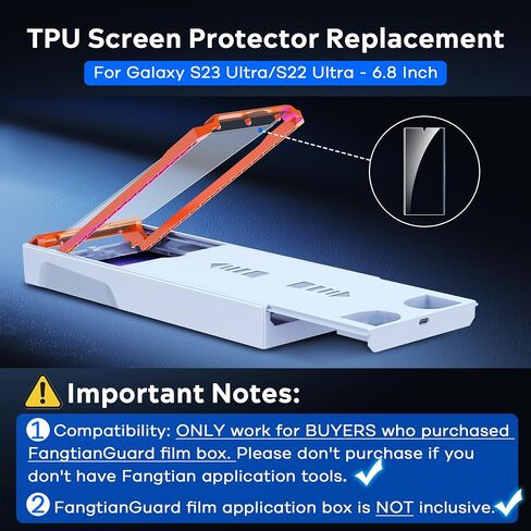 FANGTIAN 3 عبوات بديلة من مادة TPU لواقي الشاشة S23 Ultra/S22 Ultra in Kuwait