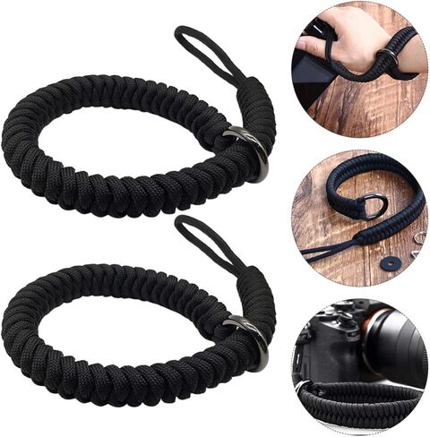 2pcs Quick Release Camera Wrist Strap, Adjustable Black Hand Grip in Kuwait