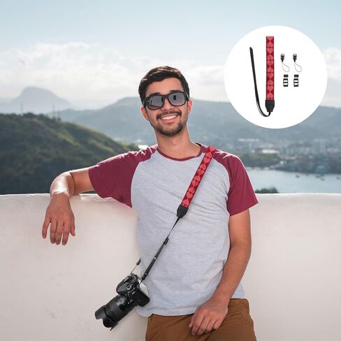Red Polyester Camera Sling Strap for Compact Cameras, Cross Body in Kuwait