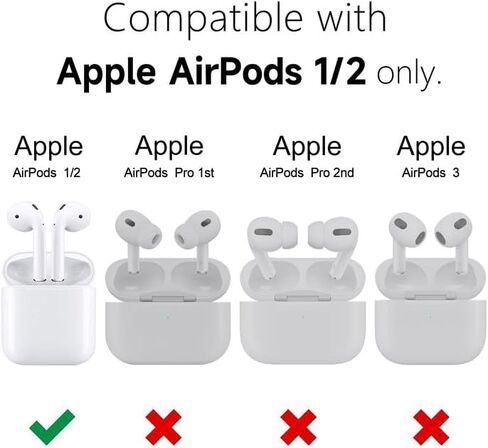 Svanove for Airpods Case Clear Glitter، حافظة Airpods اللطيفة اللامعة اللامعة من الجيل الأول مع سلسلة مفاتيح، غطاء صلب Girly Y2k Aesthetic Airpods Cover Accessories للنساء والفتيات، وردي فاقع نيون in Kuwait