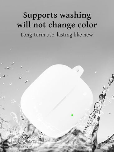 for Baseus Bass BP1 NC Earbuds Case Protective, Soft Silicone Shock-Absorbing Design, Includes Keychain and Lanyard, Does Not Affect Charging, White in Saudi Arabia