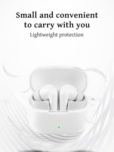 for Baseus Bass BP1 NC Earbuds Case Protective, Soft Silicone Shock-Absorbing Design, Includes Keychain and Lanyard, Does Not Affect Charging, White in Saudi Arabia