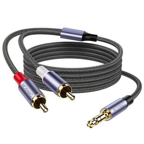MOSWAG 3.5mm to RCA Cable Headphone to RCA Cable AUX to RCA Audio Cable 3FT in Saudi Arabia