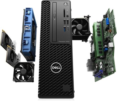 Dell Precision 3450 SFF Workstation Desktop | Core i5-11500 - 256GB SSD Hard Drive - 32GB RAM - Nvidia Quadro P1000 | 6 cores @ 4.6 GHz - 4GB GDDR5 Win 11 Pro Black (Renewed) in Kuwait