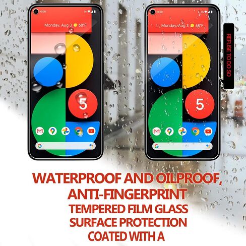 [2 Pack Tempered Glass Film For Google Pixel 5a 5G Screen Protector 2-Pack in Kuwait