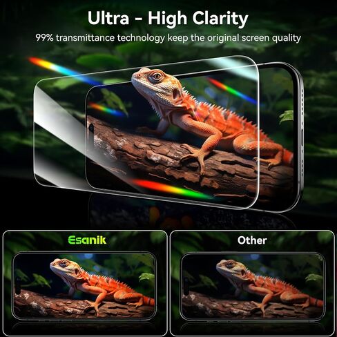 Esanik 2-Pack for iPhone 17 Pro Max Clear Screen Protector in Saudi Arabia