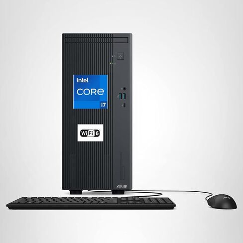 ASUS V500 Tower Desktop Computer | Intel Core i7 13620H (10 Cores, Up to 5GHz) | 64GB DDR5 RAM, 2TB PCIe SSD | WiFi 6, Bluetooth 5.4 | Intel UHD Graphics | Office 365 for The Web, Wired KB & Mouse in Kuwait