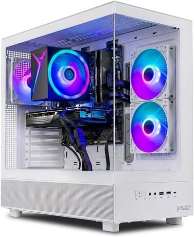 كمبيوتر سطح المكتب Skytech Gaming Azure 3، Intel Ultra 7 265K 3.9 جيجا هرتز(5.4 جيجا هرتز Turbo)، NVIDIA RTX 5060 Ti 16 جيجا، 1 تيرابايت Gen4 NVMe SSD، 32 جيجا DDR5 RAM 5600 RGB، 850 وات ذهبي ATX 3 PSU، 360 مم ARGB AIO، واي فاي، ويندوز 11 in Kuwait