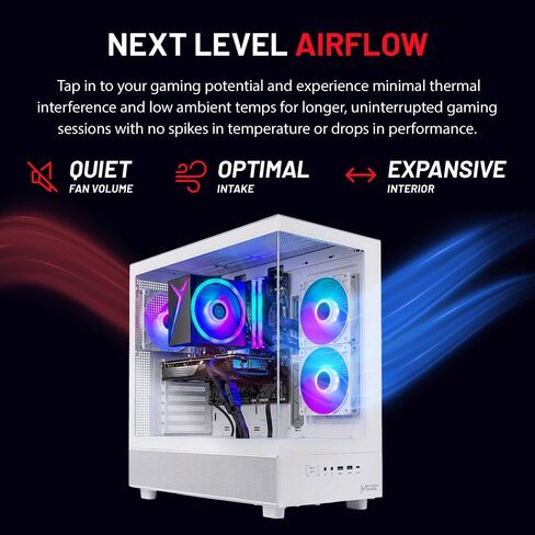 كمبيوتر سطح المكتب Skytech Gaming Azure 3، Intel Ultra 7 265K 3.9 جيجا هرتز(5.4 جيجا هرتز Turbo)، NVIDIA RTX 5060 Ti 16 جيجا، 1 تيرابايت Gen4 NVMe SSD، 32 جيجا DDR5 RAM 5600 RGB، 850 وات ذهبي ATX 3 PSU، 360 مم ARGB AIO، واي فاي، ويندوز 11 in Kuwait