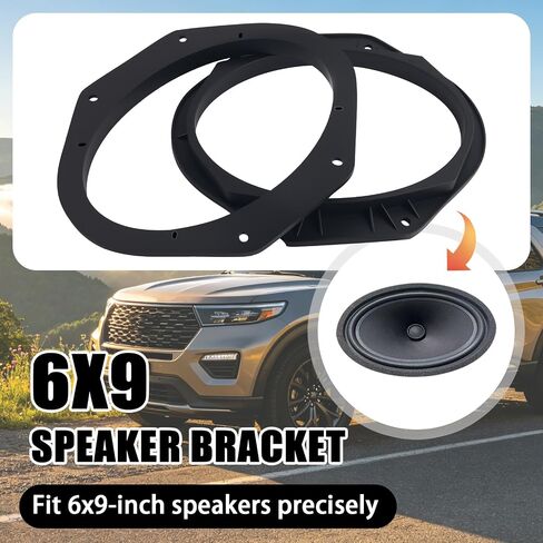 محول مكبر صوت KIFIDAN قطعتين 6 × 9، محول مكبر صوت باب متين متوافق مع Ford F150/F250/F350/F450/F550/F600/Expedition/Explorer، محولات سماعات السيارة لترقية الاستيريو in Kuwait